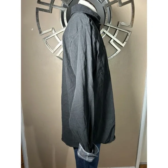 Santa Cruz Skateboard Longsleeve Button Up Shirt Screaming Hand‎ Utility Black - Picture 7 of 16